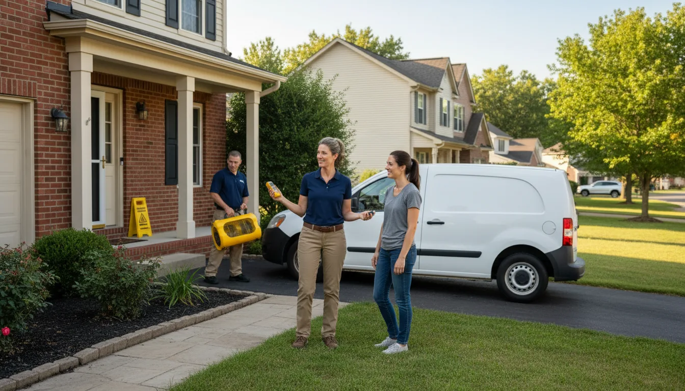 Residential water damage restoration in Vergennes, IL